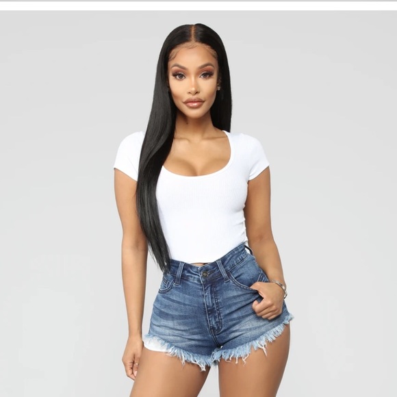 Fashion Nova Slay the Fray denim shorts - Picture 1 of 5